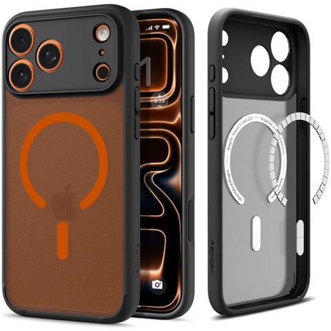 Custodia Nera E Arancione Spigen Per Iphone 17 Pro Max - Foto 2