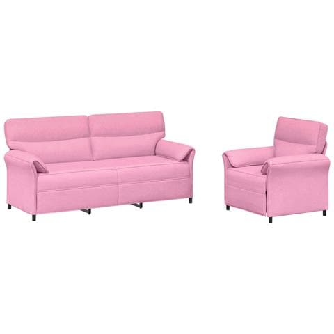 Set di divani 2 pz Rosa Tessuto - Foto 1