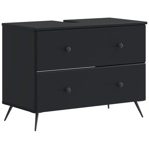 Armadio per Lavabo da Bagno BREDA Nero 82 x 41 x 59 cm - Foto 1