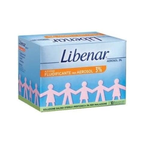 Soluzione Salina Ipertonica 3% Libenar per Inalazione con Aerosol 30 Flaconcini Monouso X 4 ml - Foto 1