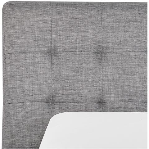 Letto Ad Acqua Matrimoniale In Tessuto Grigio 160 X 200 Cm Lille - Foto 27