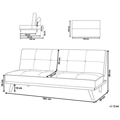 Divano Letto 3 Posti Grigio Chiaro Froya - Foto 17