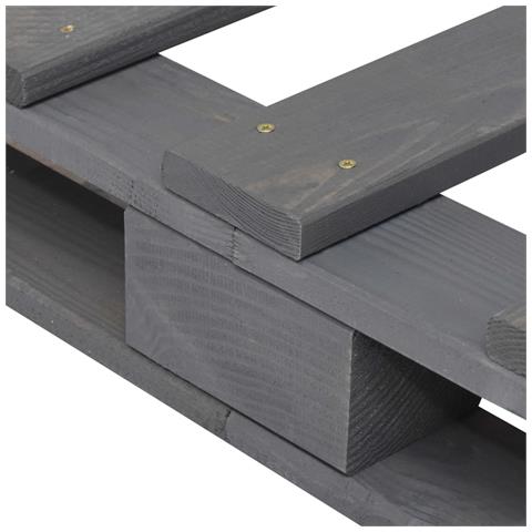 Giroletto In Pallet Grigio Legno Massello Di Pino 140x200 Cm - Foto 2