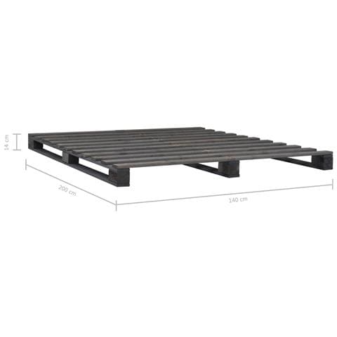 Giroletto In Pallet Grigio Legno Massello Di Pino 140x200 Cm - Foto 6