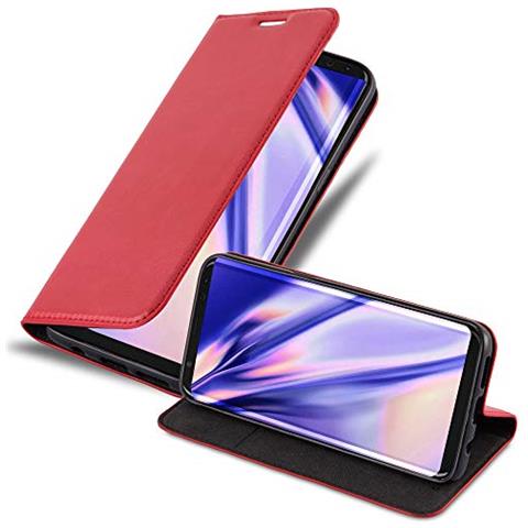 Custodia Compatibile Con Samsung Galaxy S8 In Rosso Mela - Coperchio Protettiva Con Chiusura Magnetica, Funzione Stand E Tasca Per Le Carte - Foto 1