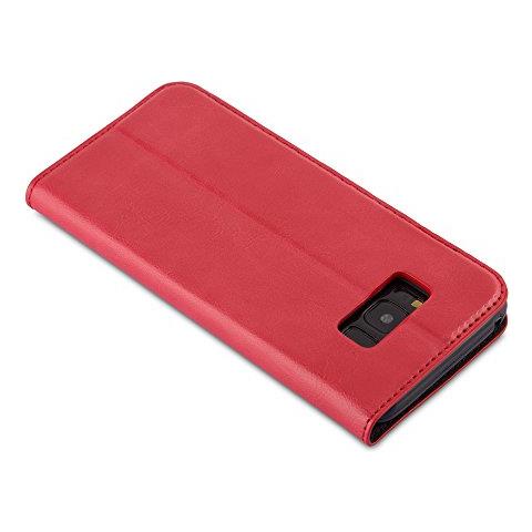 Custodia Compatibile Con Samsung Galaxy S8 In Rosso Mela - Coperchio Protettiva Con Chiusura Magnetica, Funzione Stand E Tasca Per Le Carte - Foto 2