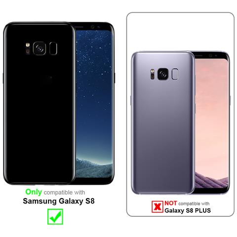 Custodia Compatibile Con Samsung Galaxy S8 In Rosso Mela - Coperchio Protettiva Con Chiusura Magnetica, Funzione Stand E Tasca Per Le Carte - Foto 10