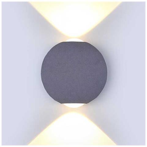 V-tac Vt-836 Lampada Led Cob 6w Da Parete Alluminio Grigio Wall Light Bianco Caldo 3000k Ip65 - Sku 8305 - Foto 1