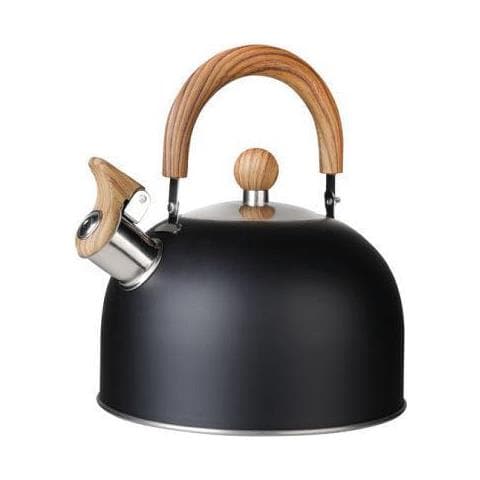 Bollitore con Manico in Legno 2,5 Litri Colore Nero - Foto 1