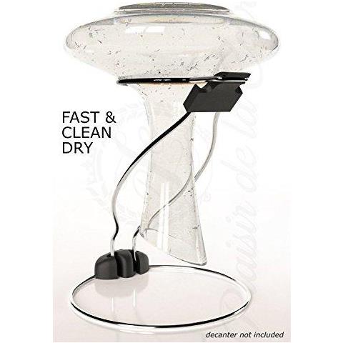 2in1 Wine Decanter Drying Stand - Veloce Spotless Caraffa Dryer Compatto Pieghevole Rack Per La Conservazione Sicura - Incl. Gomma Nera Top (slittamento Non Anti Scratch)  - Foto 4