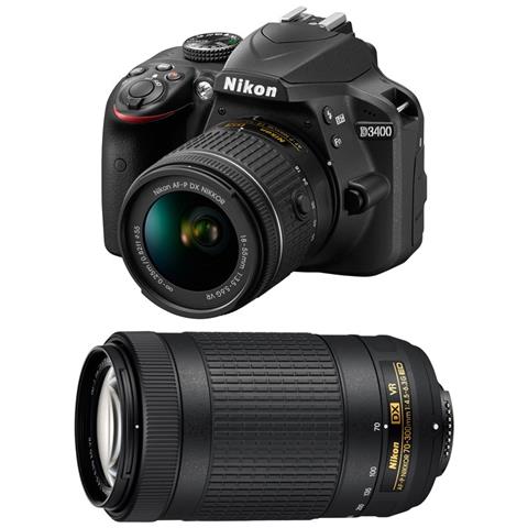 D3400 + AF-P DX NIKKOR 18-55mm VR + AF-P DX NIKKOR 70-300mm f / 4.5-6.3G ED VR, Auto, Nuvoloso, Direct sunlight, Flash, Fluorescente, Incandescente, Ombra, Paesaggio, Ritratto, Neutrale, Vivace, Elettronico, Ottico, AC, Batteria, Kit fotocamere SLR - Foto 9