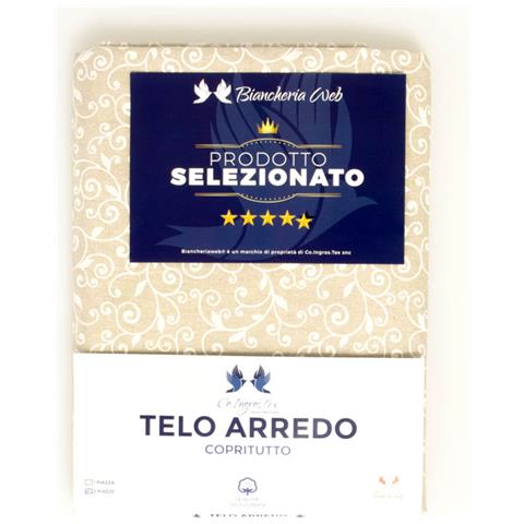 Telo Arredo Granfoulard Copritutto Cotone Made Italy Vari Disegni Arredatutto Copriletto Multiuso 1 Piazza Stefy Bianco - Foto 5