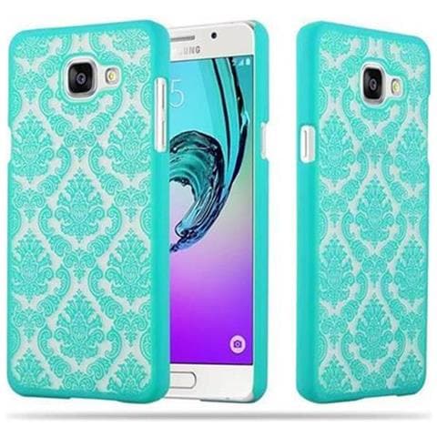 Custodia Compatibile Con Samsung Galaxy A5 2016 In Verde - Hard Case Coperchio Protettivo Con Disegno Floreale Paisley Henné Contro I Graffi E Gli Urti - Foto 1