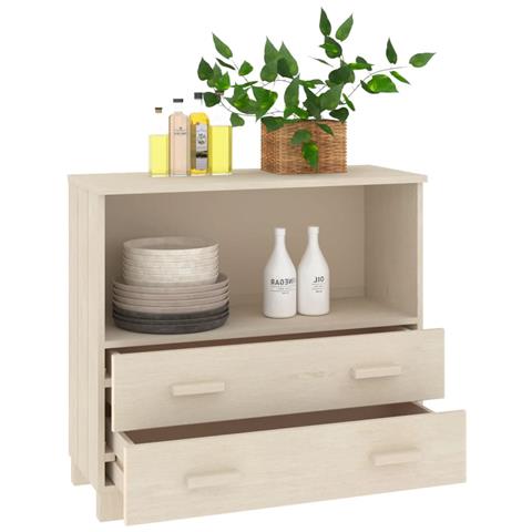 Credenza Miele 85x35x80 Cm In Legno Massello Di Pino - Foto 2