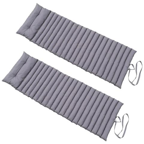 Set Di 2 Materassi Prendisole 180 Cm Grigio Antracite - 2x Sormiou Gris Anthracite - Foto 1
