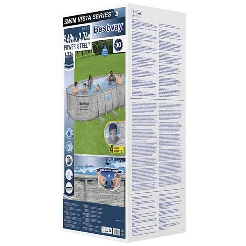 Set Piscina Power Steel Swim Serie Vista 549x274x122 Cm - Foto 2