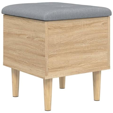 Panca Portaoggetti Rovere Sonoma 42x42x46 Cm Legno Multistrato - Foto 2
