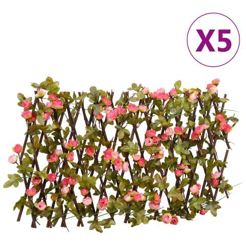 Traliccio Edera Artificiale Espandibile 5pz Rosa Scuro 180x20cm - Foto 1