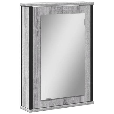 Mobile Specchio Da Bagno Grigio Sonoma 42x12x60 Cm Multistrato - Foto 2