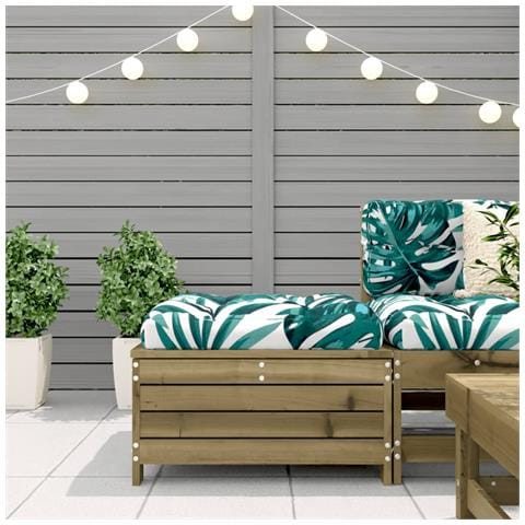Poggiapiedi da Giardino 62x63,5x32 cm Legno Impregnato di Pino - Foto 3