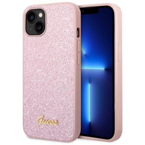 Cover Per Iphone 14 Tpu Glitter Script, Rosa - Foto 2