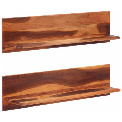 Mensole Da Parete 2 Pz 112x20x26 Cm In Legno Massello Di Acacia - Foto 1