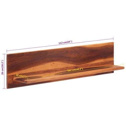 Mensole Da Parete 2 Pz 112x20x26 Cm In Legno Massello Di Acacia - Foto 6