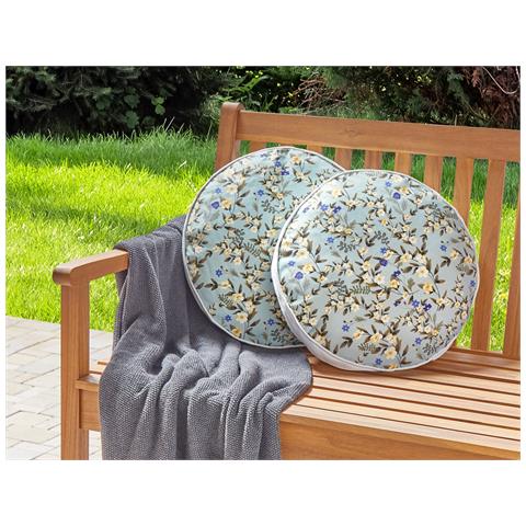 Set Di 2 Cuscini Poliestere Azzurro Valloria - Foto 1
