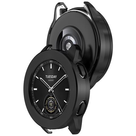 Custodia Protettiva + Set Di Lunetta Sostitutiva Per Xiaomi Watch S3 Black - Foto 2