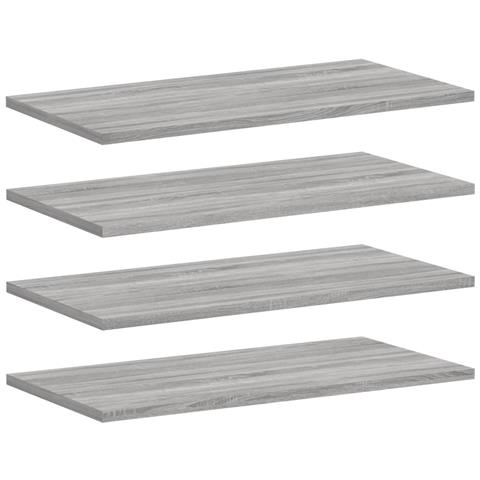 Mensole Parete 4pz Grigio Sonoma 60x30x1,5cm Legno Multistrato - Foto 2