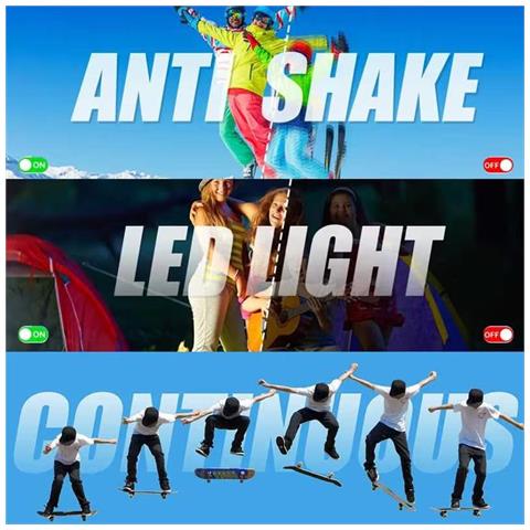 Fotocamera Digitale Con 1080p, 44mp, Zoom 16x, Schermo Da 2,4 Pollici Blue - Foto 7