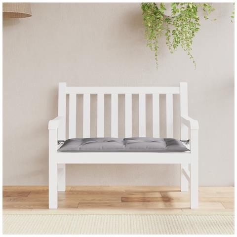 Cuscino Per Panca Grigio 100x50x7 Cm In Tessuto Oxford - Foto 3