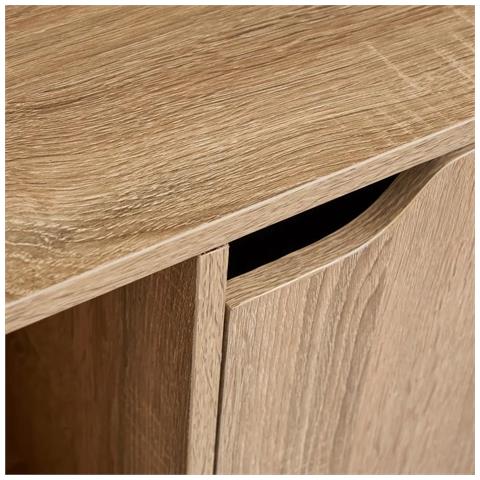 Libreria Scaffale In Legno Da 12 Mm,con 4 Scomparti È 2 Ante, Porta Libri Con Ante,ufficio, Studio, Soggiorno (60x33x62) - Foto 2