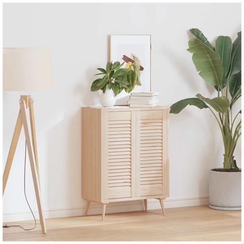 Ante Con Design A Lamelle 2 Pz 69x29,5 Cm In Legno Di Pino - Foto 3