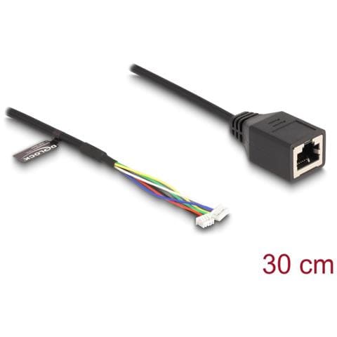 Cavo da RJ45 femmina a pin header femmina da 1,25 mm a 4 pin e pin header femmina da 1,25 mm a 6 pin Cat. 5e 30 cm nero - Foto 2
