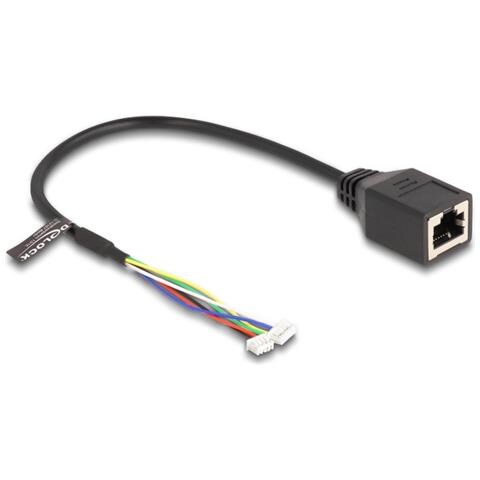 Cavo da RJ45 femmina a pin header femmina da 1,25 mm a 4 pin e pin header femmina da 1,25 mm a 6 pin Cat. 5e 30 cm nero - Foto 1