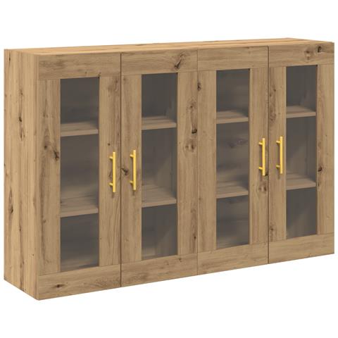 Armadi da muro 2 pz Quercia artigianale 69,5x34x90 cm Legno ingegnerizzato - Foto 1