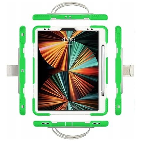 Custodia Per Ipad Pro 5/4/3 12.9” Con Supporto E Alloggiamento Per Apple Pencil Verde - Foto 2
