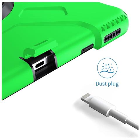 Custodia Per Ipad Pro 5/4/3 12.9” Con Supporto E Alloggiamento Per Apple Pencil Verde - Foto 4