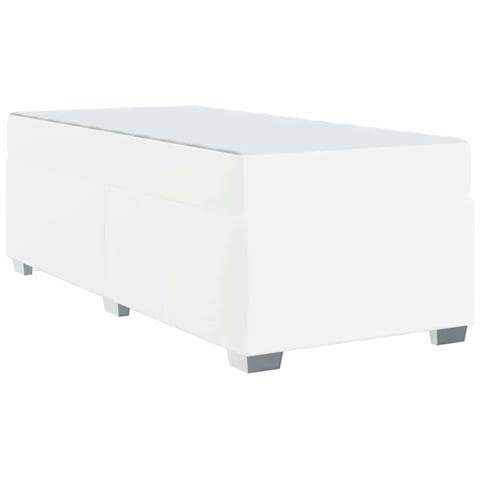Struttura del letto Bianco 90 x 190 cm Pelle sintetica - Foto 9