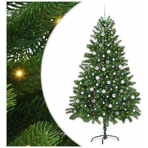 Albero di Natale con 300 LED con supporto Verde 210 cm PE - Foto 1