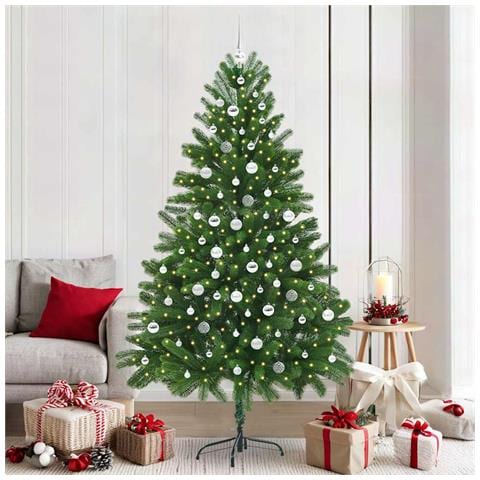 Albero di Natale con 300 LED con supporto Verde 210 cm PE - Foto 2