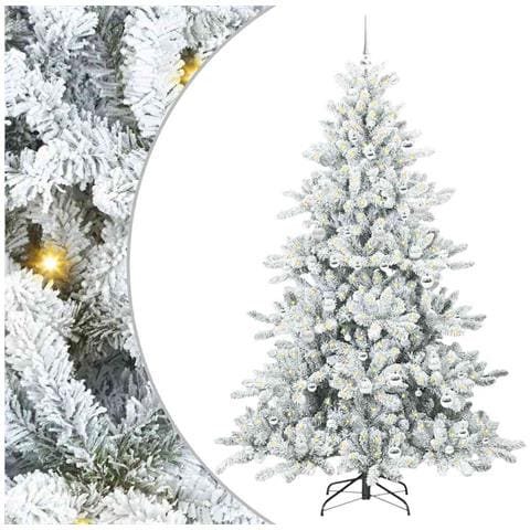 Albero di Natale Artificiale con Rami Pieghevoli Bianco 210 cm - Foto 1