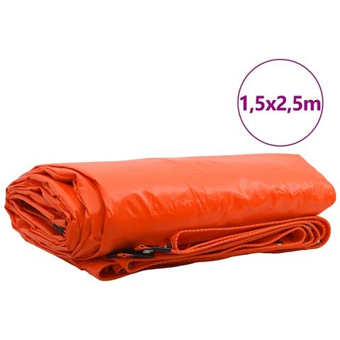 Telo 650g / m² Arancione 1,5 x 2,5 m Tela con rivestimento in PVC - Foto 2