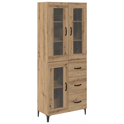 Credenza con cassetto Rovere artigianale 69,5 x 34 x 180 cm - Foto 1