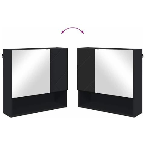 Set di mobili per il bagno Montaggio a parete 2 pcs Nero - Foto 9