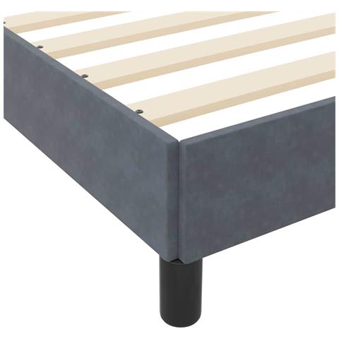Letto a molle con materasso Grigio scuro 180 x 220 cm Tessuto - Foto 9