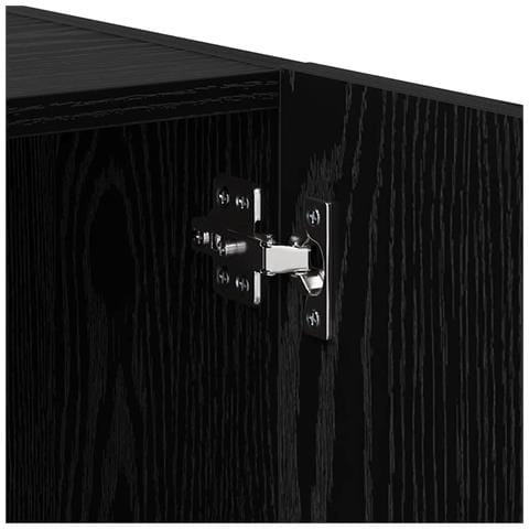 Armadio da Notte Rovere Nero 40 x 40 x 50 cm Legno multistrato - Foto 9