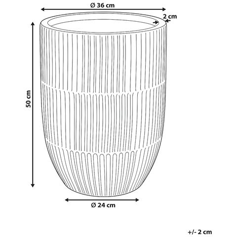 Vaso Per Piante Poros 36 Cm Beige Chiaro - Foto 7