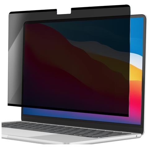 Pellicola Protettiva Per La Privacy Per Macbook Air 13"" Lavabile, Nero Trasparente - Foto 1